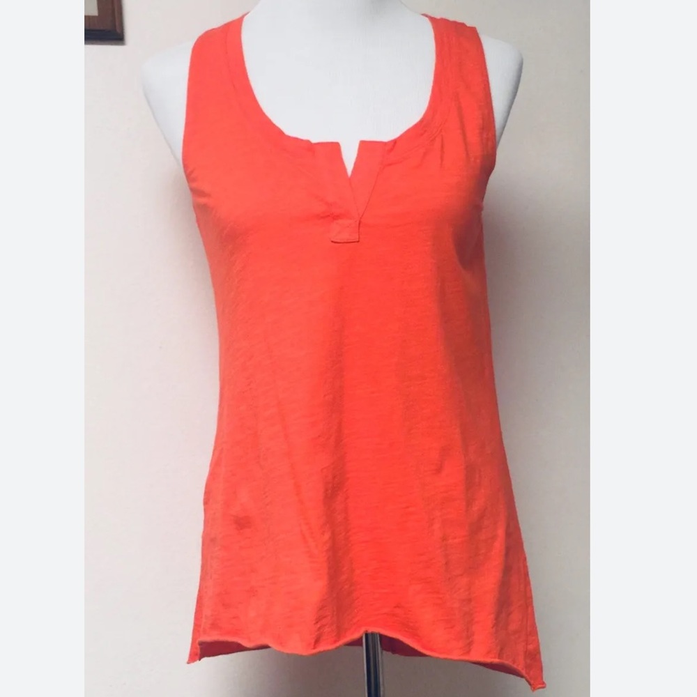 CAbi Sleeveless High-Low Orange Tank Size Small